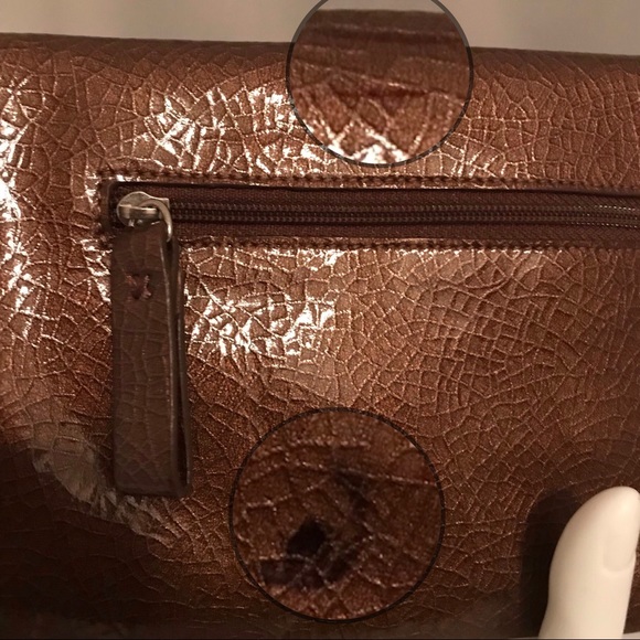 Tusk Patent Leather Copper Clutch - Picture 6 of 6